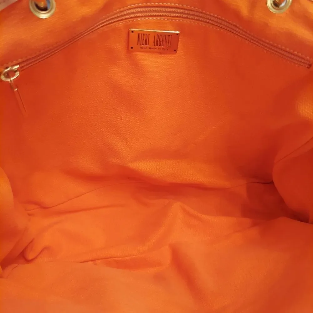 Nieri Argenti Canvas & Leather Pocket Tote - Picture 5 of 7